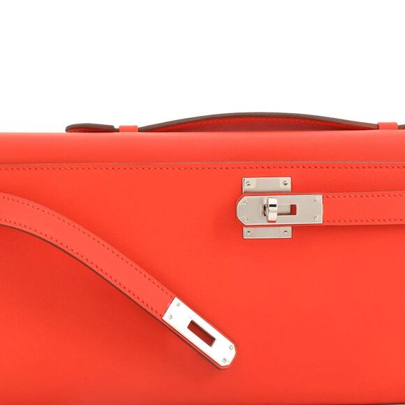 Hermes Kelly Cut Pochette Swift Orange - Picture 6 of 8